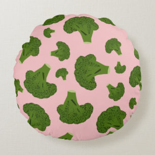 Coussins Ronds Motif Broccoli
