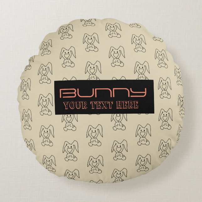 Coussins Ronds Motif BUNNY (Devant)