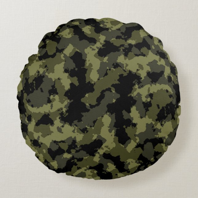 Coussins Ronds Motif Camo (Devant)