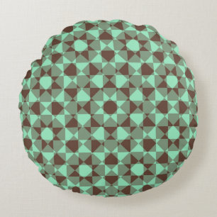 Coussins Ronds Motif carreaux diamant vichy coloré