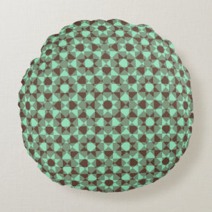 Coussins Ronds Motif carreaux diamant vichy coloré