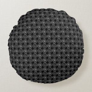 Coussins Ronds Motif celtique à double spirale