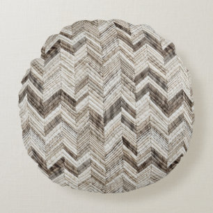 Coussins Ronds Motif chic orange chevron