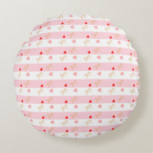 Coussins Ronds Motif Cœur Joie
