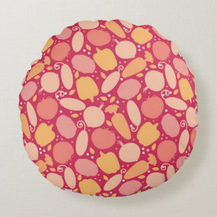 Coussins Ronds Motif coloré de légumes