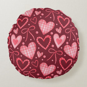 Coussins Ronds Motif couleur d'eau transparente en couleurs roses