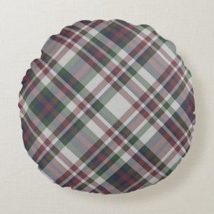 Coussins Ronds Motif couleur tartan vintage sans couture. Plaid