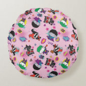 Coussins Ronds Motif d'action Chibi Super Villain (Devant)