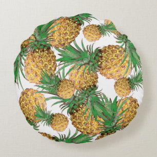 Coussins Ronds Motif d'ananas tropical délicieux