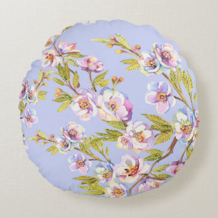 Coussins Ronds Motif d'aquarelle Flower Pomme Cherry