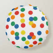 Coussins Ronds Motif de balle coloré (Dos)