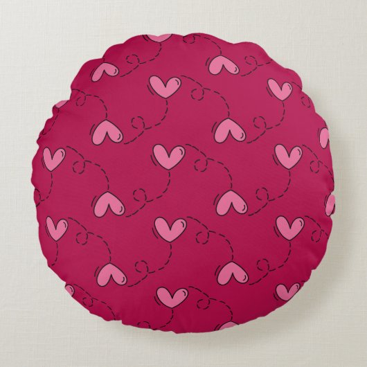 Coussins Ronds Motif de ballon cardiaque (Devant)