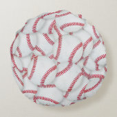 Coussins Ronds Motif de baseballs en couche (Dos)
