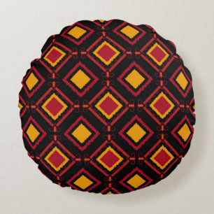 Coussins Ronds Motif de batik sans couture kawung mobile. Broderi