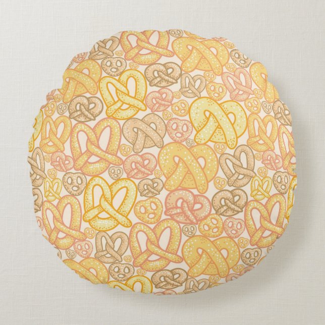 Coussins Ronds Motif de bretzel (Devant)