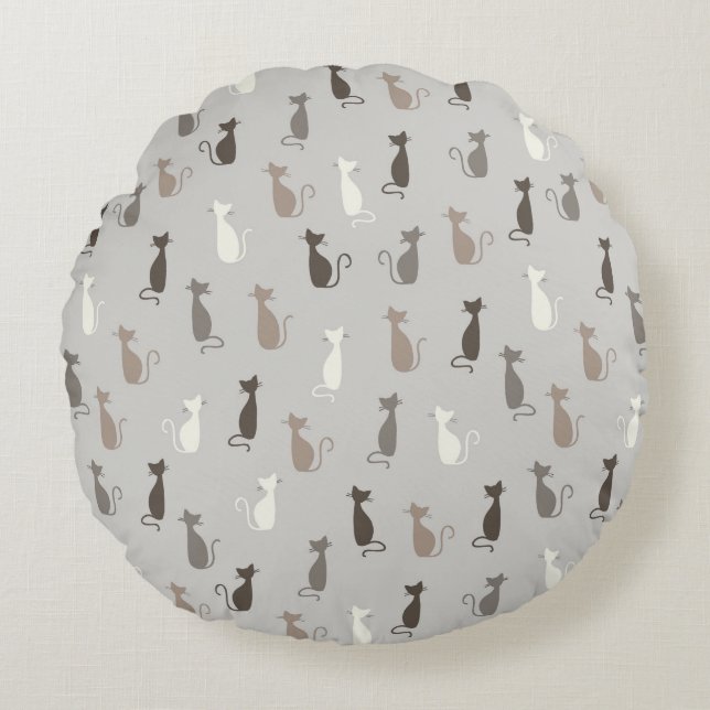 Coussins Ronds Motif de chats (Devant)