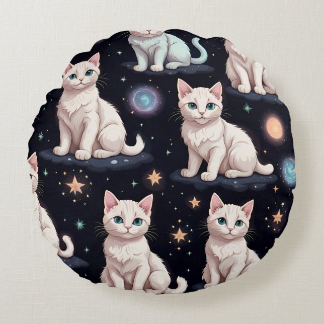 Coussins Ronds Motif de chats mignons  (Devant)