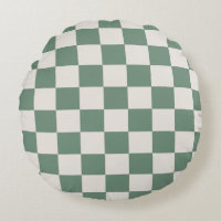 Motif De Chèque Vert Et Crème À damiers Classique