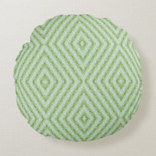 Coussins Ronds Motif de courge à rayures vertes grand format