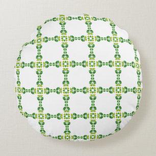 Coussins Ronds Motif de feuille, motif de feuilles, feuilles vert