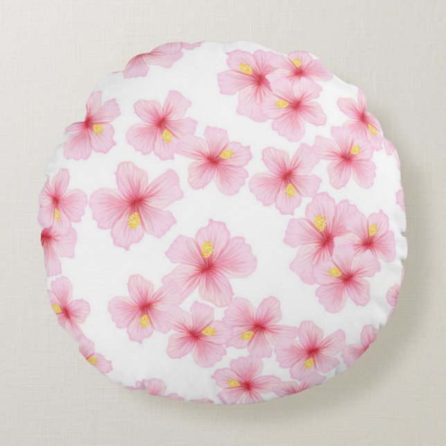 Coussins Ronds Motif de fleurs (Devant)