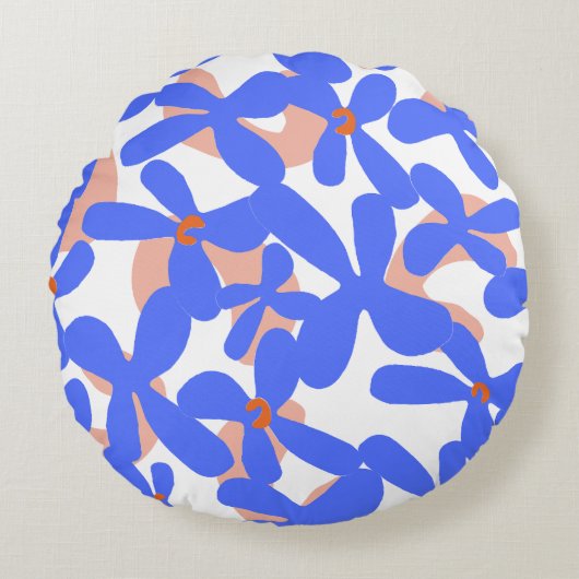 Coussins Ronds Motif de fleurs 2 (Devant)