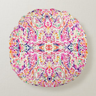 Coussins Ronds Motif de fleurs coloré classique mignon