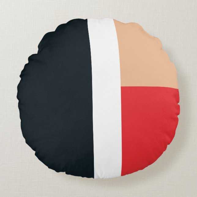 Coussins Ronds Motif de formes géométriques colorées (Devant)