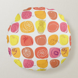 Coussins Ronds Motif de fruit