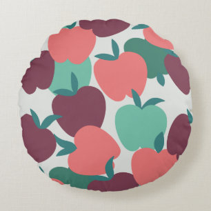 Coussins Ronds Motif de fruit de pomme coloré