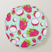 Coussins Ronds Motif de fruits dragon (Dos)
