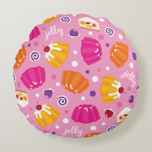 Coussins Ronds Motif de gelée sucrée