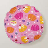 Coussins Ronds Motif de gelée sucrée (Dos)
