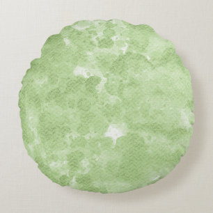 Coussins Ronds Motif de giclure d'aquarelle vert menthe clair