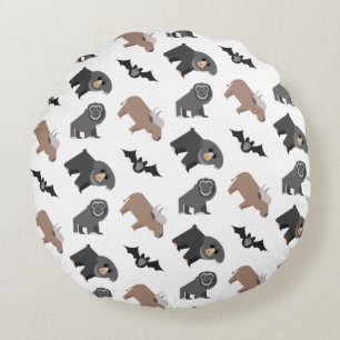 Coussins Ronds Motif de jolis animaux sauvages