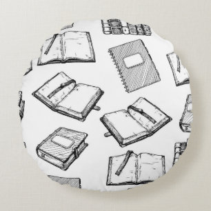 Coussins Ronds Motif de livre