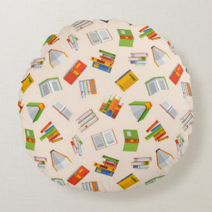 Coussins Ronds Motif de livre
