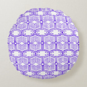 Coussins Ronds Motif de livre de bibliothèque