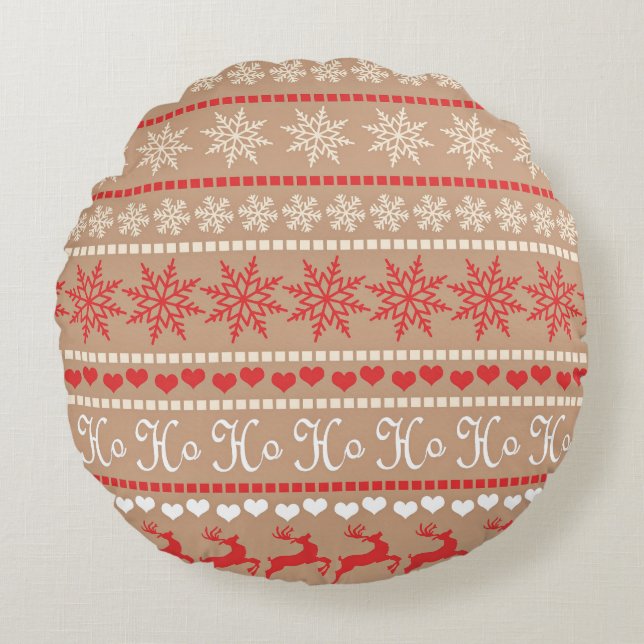 Coussins Ronds Motif de Noël (Devant)