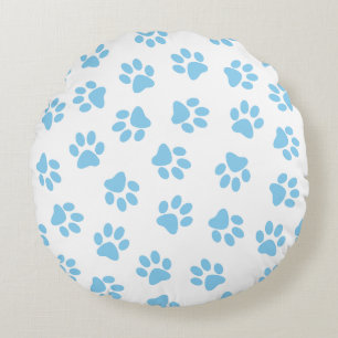 Coussins Ronds Motif De Pâtes, Poches De Chien, Bébé Pâtes Bleues