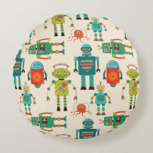 Motif de robots rétro colorés