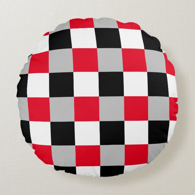 Coussins Ronds Motif de tableau de contrôle modifiable (Devant)