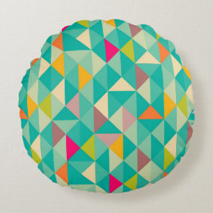 Coussins Ronds Motif de triangles
