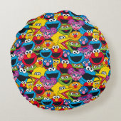 Coussins Ronds Motif d'équipage de la rue Sesame (Dos)