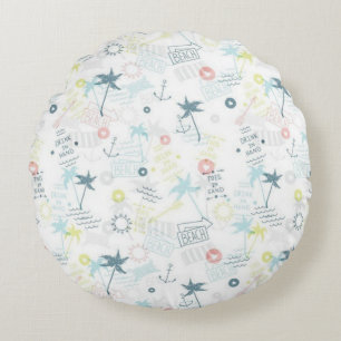 Coussins Ronds Motif d'été