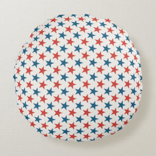 Coussins Ronds Motif d'étoiles patriotiques américaines