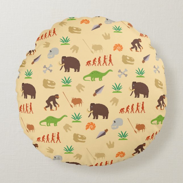 Coussins Ronds Motif d'évolution (Devant)