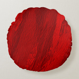 Coussins Ronds Motif diagonal abstrait de nuances de rouge