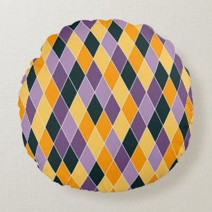 Coussins Ronds Motif diamant en losange argyle classique
