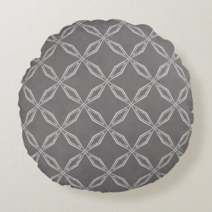 Coussins Ronds Motif Diamants blancs